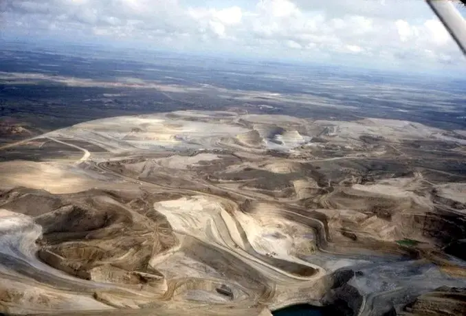 gas hills mines aerial