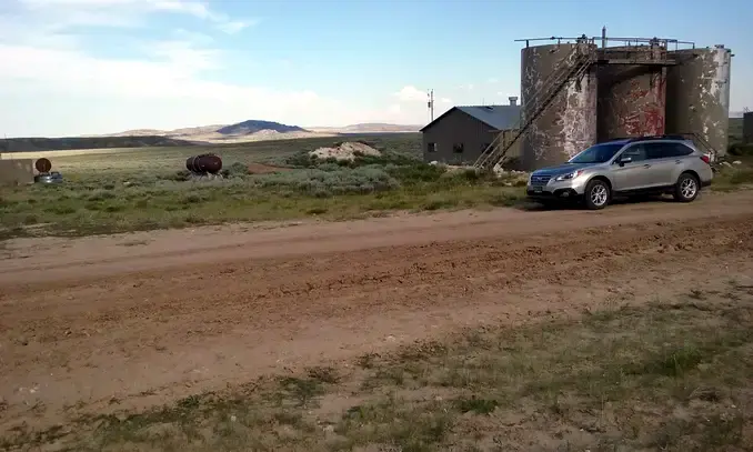 old oil tanks and eagle nest