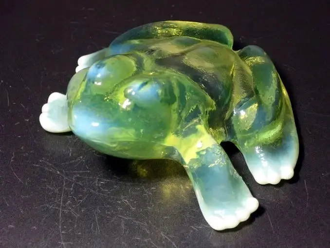 Behold, the uranium glass frog!