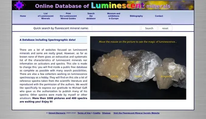 Luminescent Minerals Database