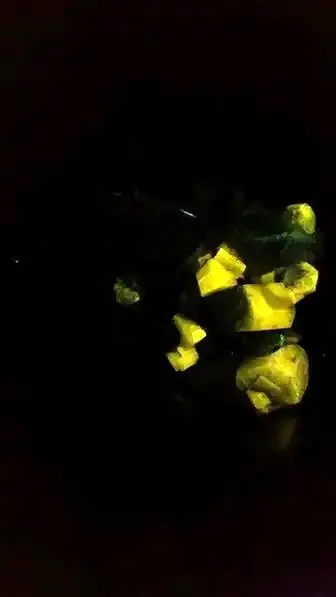 fluorescent apatite crystals